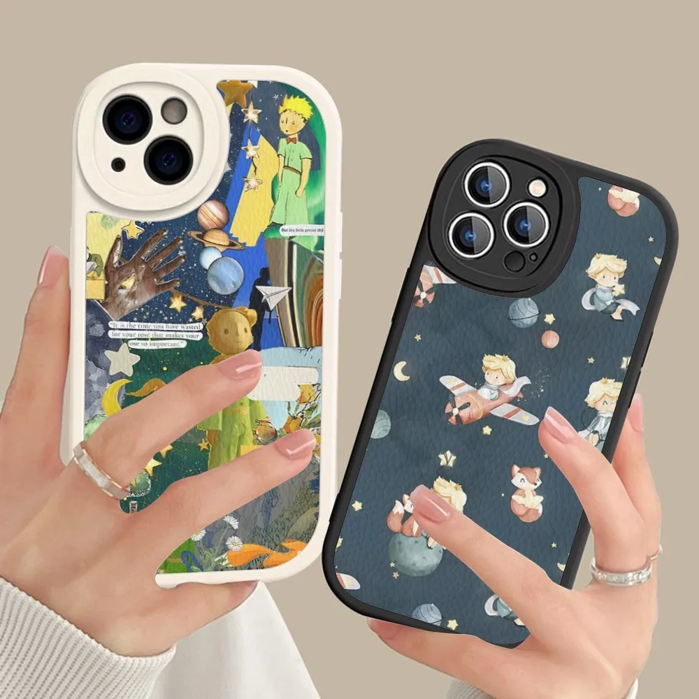 

The Little Prince Starry Sky iphone case Hard Leather For iPhone 14 13 12 Mini 11 14 Pro Max Xs X Xr 7 8 Plus Fundas