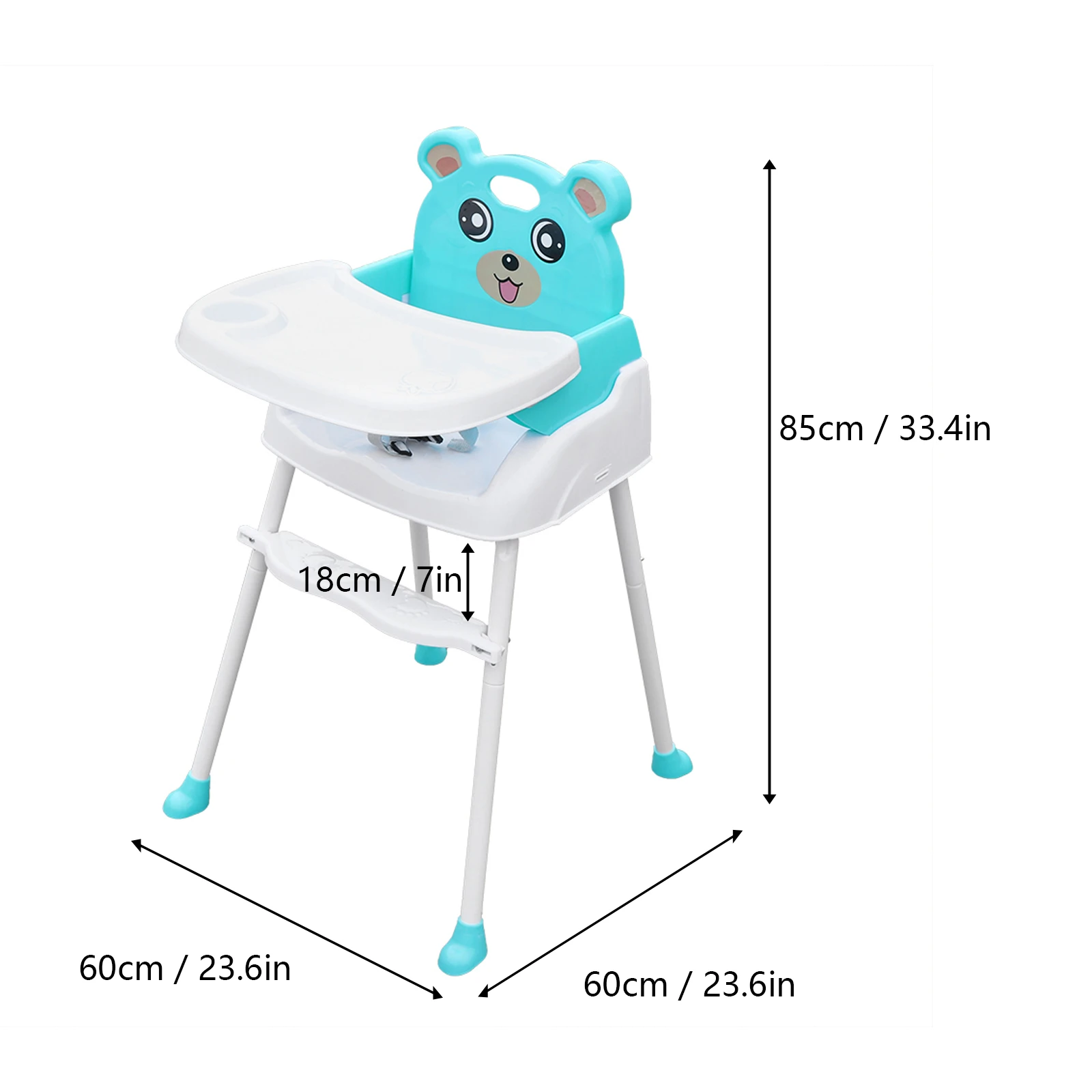 Trona para bebé, silla de comedor para niños, mesa y silla de alimentación para bebé, asiento para niños, silla de plástico