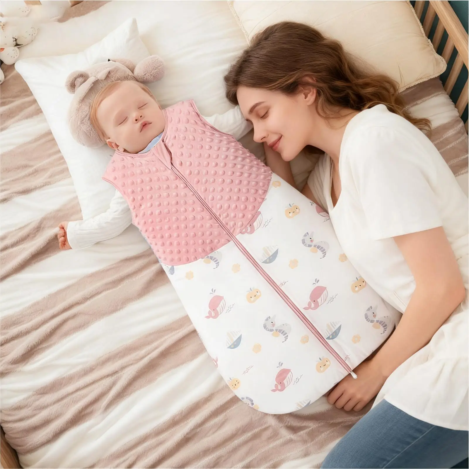 Sacco nanna per bambini Coperte indossabili in morbido cotone Sacco nanna in cotone per la casa Ospedale Parco All'aperto Estate Inverno Notte di Capodanno