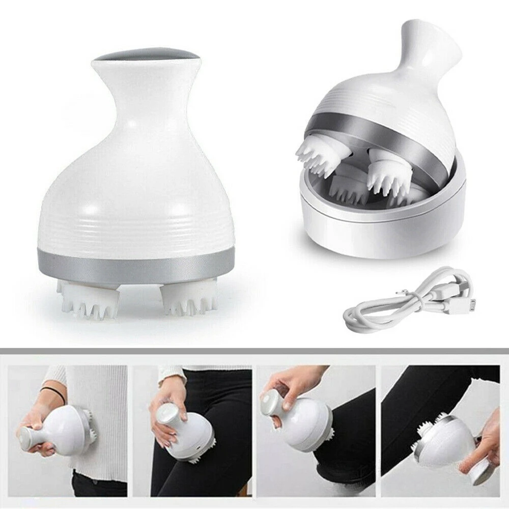 

Электрический массажер для головы, кожи головы, массаж тела, шеи, глубокие ткани 4, разминание для роста волос, беспроводное стресс, расслабление и кошачий коготь для домашнего животного