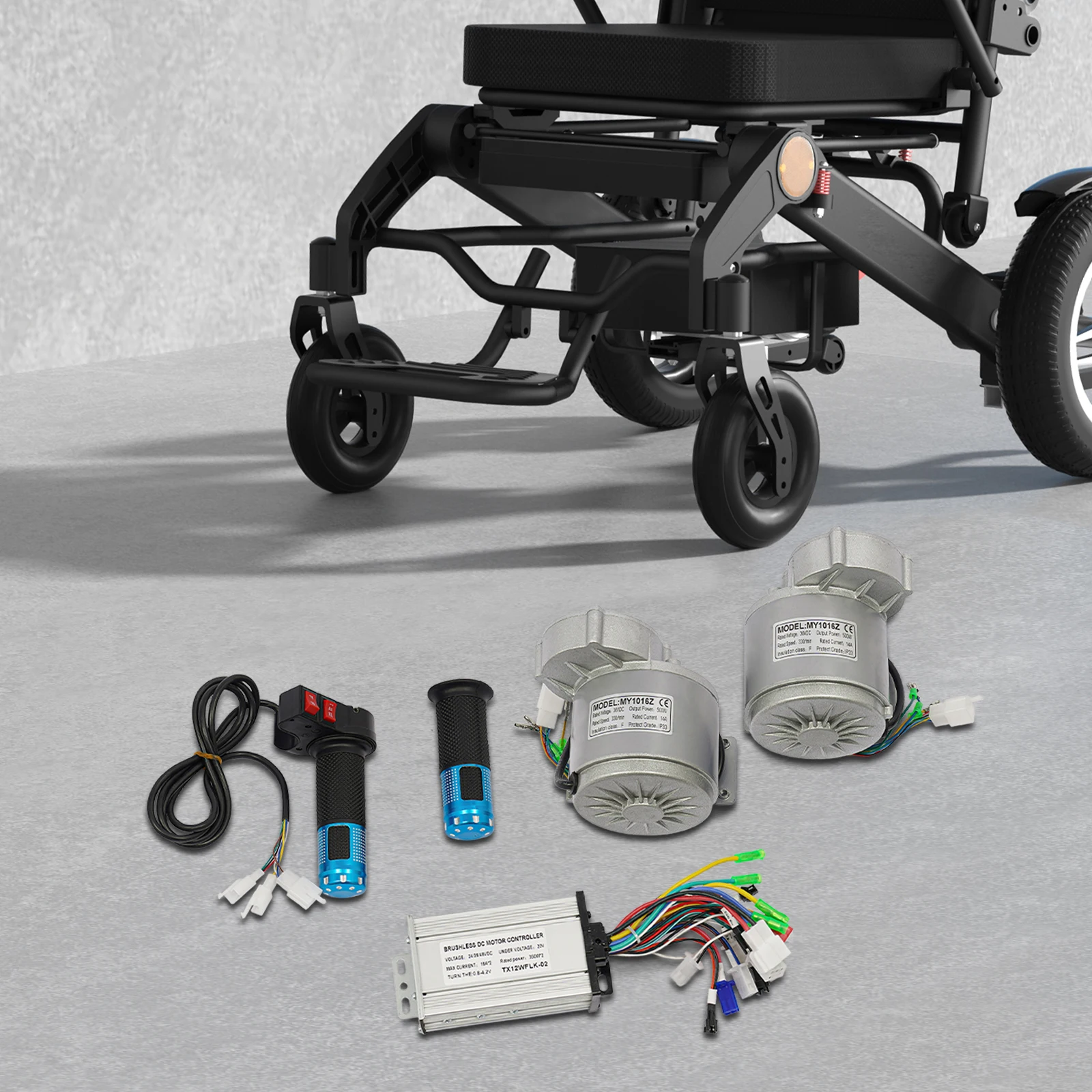 

36V 2PCS Motors 500W Electric Conversion Motor Kit Adjustable Motor Conversion Kit for Retrofitting Small Handcarts Lawn Mowers