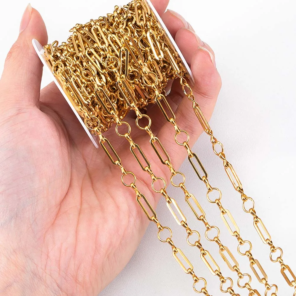 1Meter Stainless Steel Trend Design Necklace Chain DIY Hip Hop Punk Chain Jewelry Making Components
