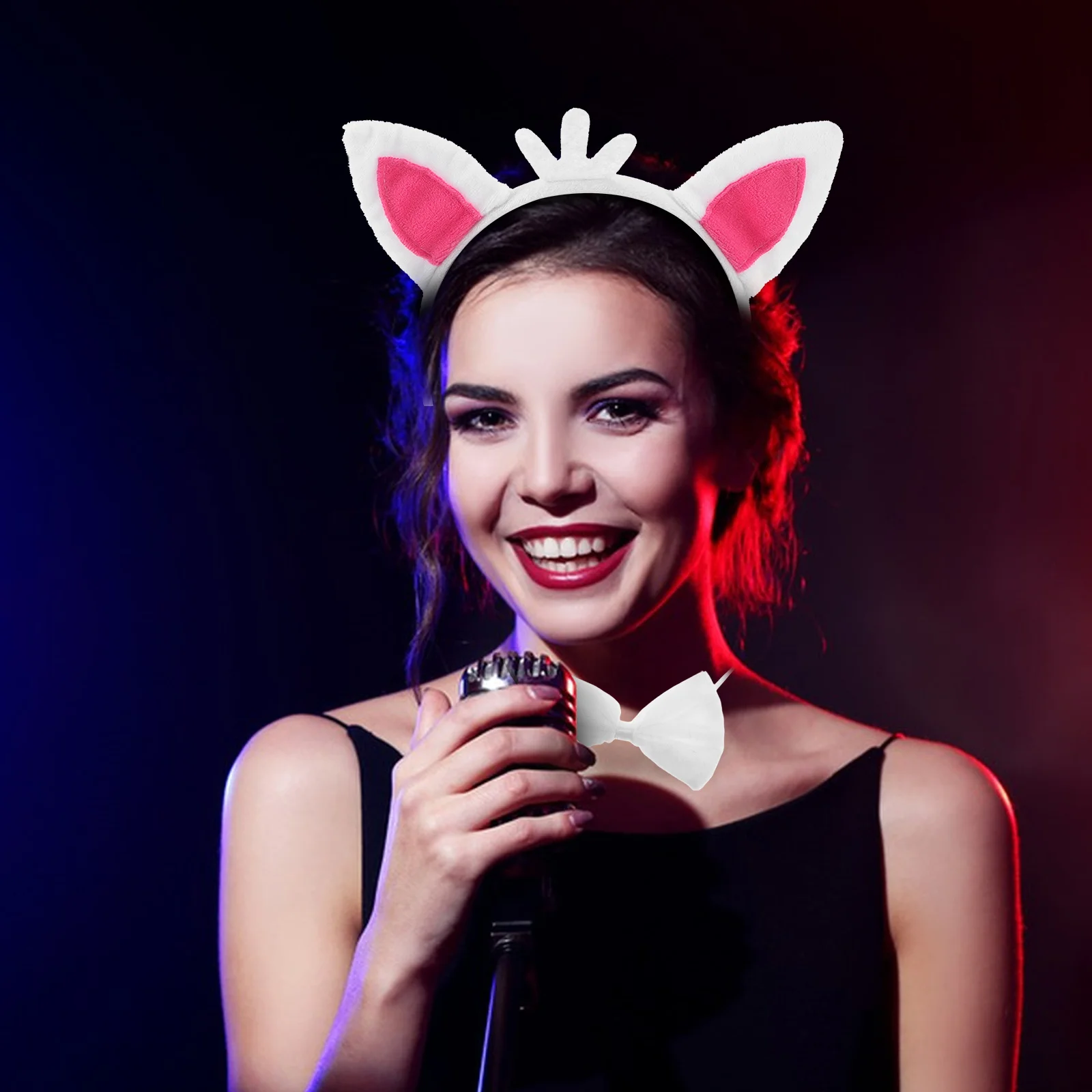 

1Set Fox Headband with Tail Adorable Animal Ears for Cosplay Events Stage Performances Party Favors Birthday Decoration Outfit