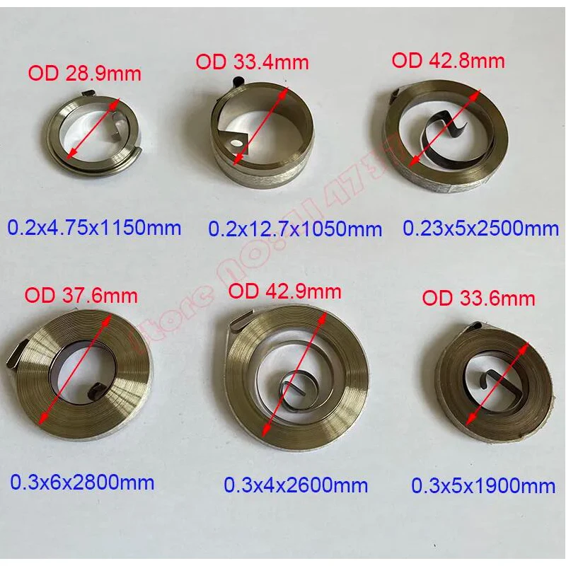 0.1--0.3mm Thickness Stainless Steel Flat Wire Coil Spring Constant Force Springs Electronic return spring