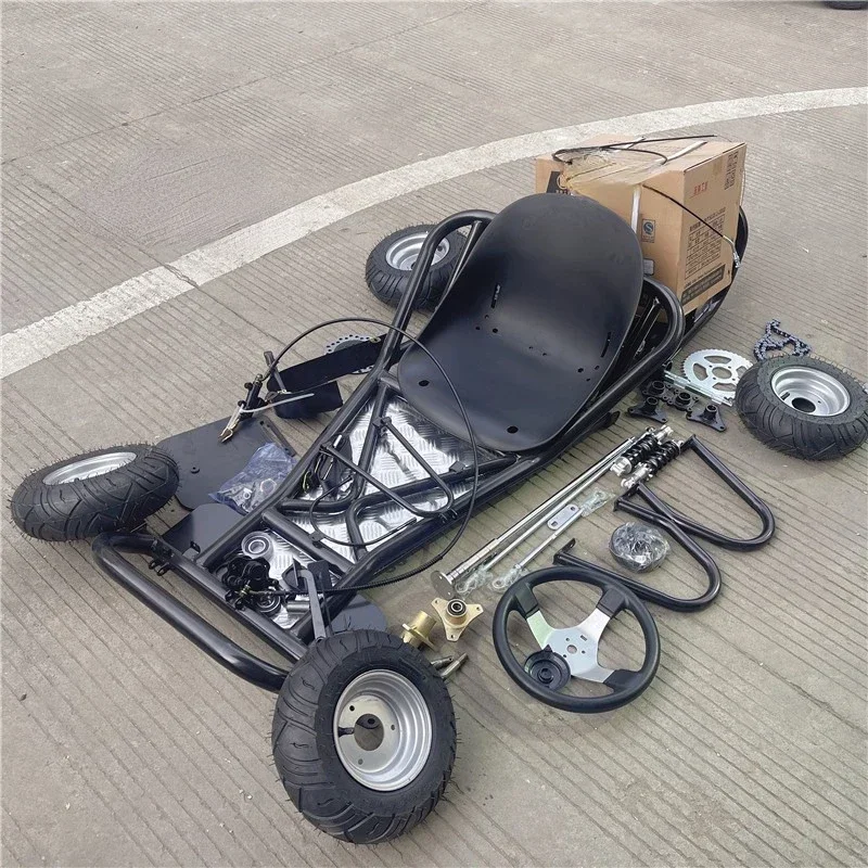 

168cc Modified Four-Wheel Motorcycle Kart Full Set - Vehicle Frame Road Tire Assembly Complete Accessory Kit for Drift Kar