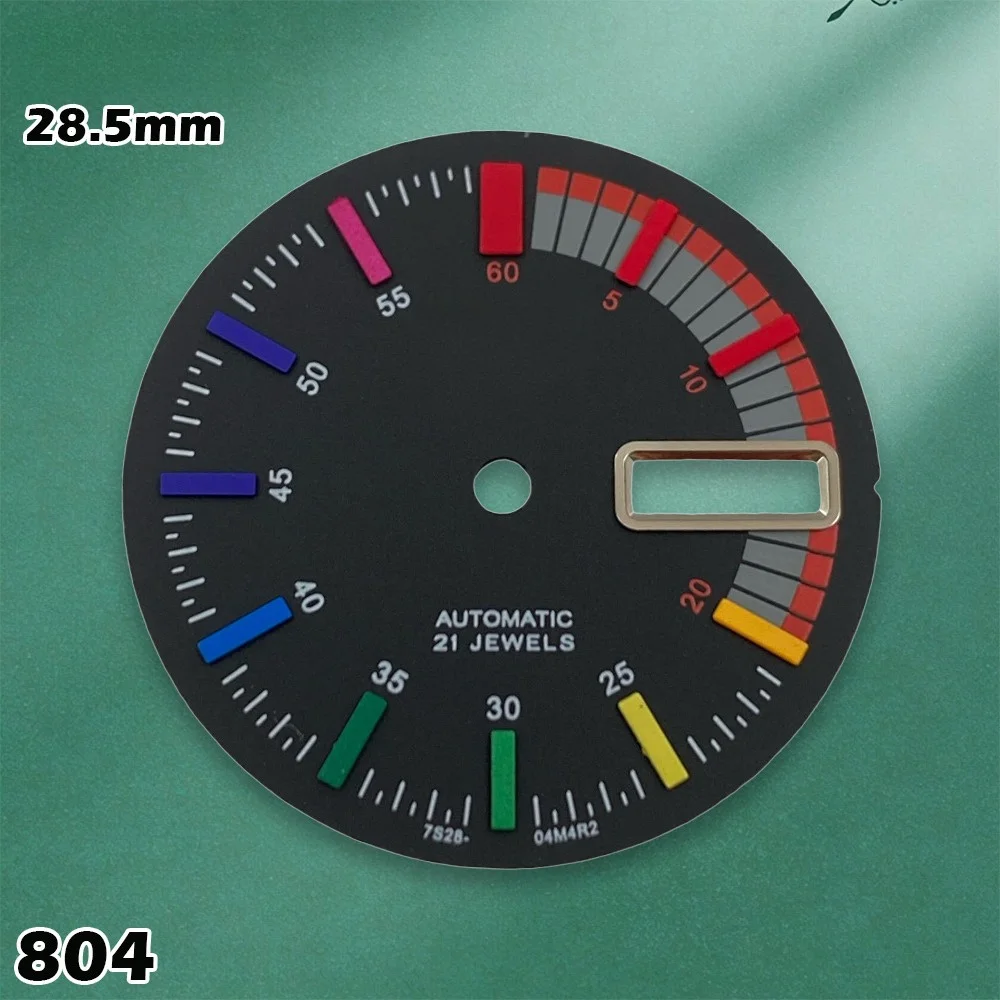 28.5mm Color nail S Dial Suitable For NH36 Movement No Luminous High Quality Watch Modification Accessories Repair