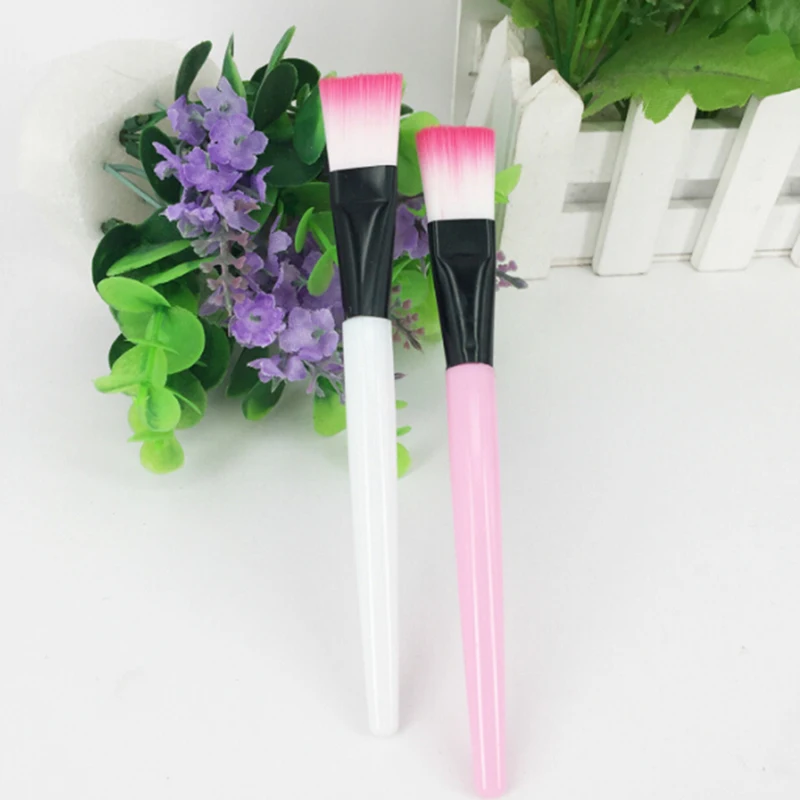 2Colors Soft Mask Brush Plastic Handle Skin Care Makeup Brush Head Fiber Hair Beauty Makeup Tool For Women