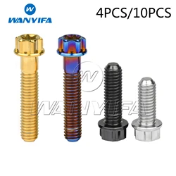Wanyifa Titanium Bolt M6x15/20/25/30mm Torx T30 Head Screws for Motorcycle Modification 4/10pcs
