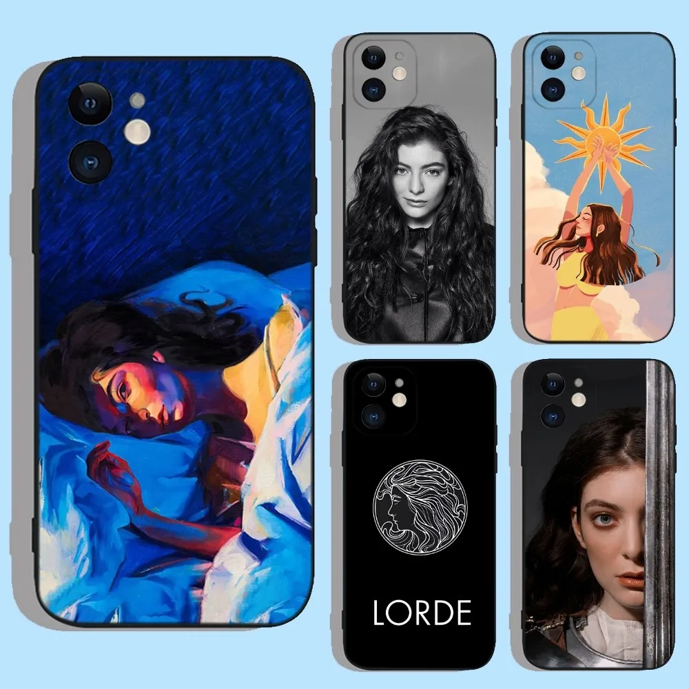 L-Lorde Solar Power Phone Case For Apple iPhone 15,14,13,12,11,XS,XR,X,8,7,Pro,Max,Plus,mini Silicone Black Cover