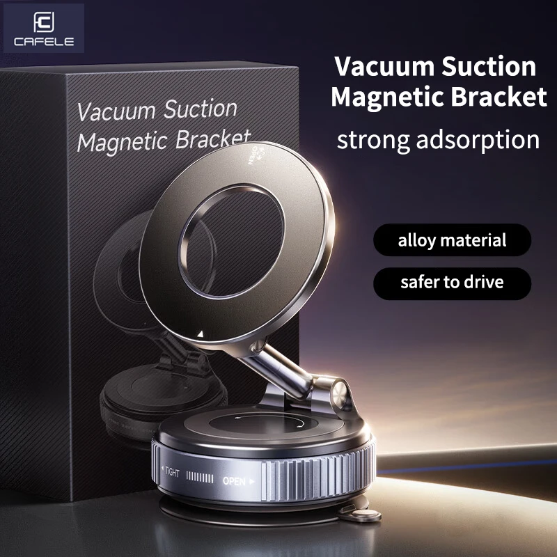 

CAFELE for Magsafe Car Phone Holder 360° Intelligent Vacuum Adsorption Phone Holder Car Mount Windshield Magnetic Stable Holder