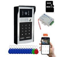 WiFi Tuya RFID Video Camera Doorbell 1080P HD Color Video Door Phone Intercom System Outdoor with  Code Keypad AccessAPP Unlock