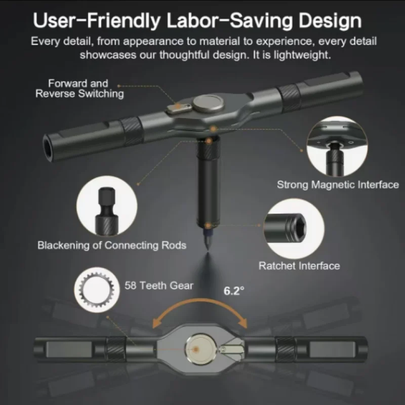 مجموعة مفكات براغي بسقاطة 42 في 1، لقم مغناطيسية دقيقة مع مقبض وحقيبة قابلة للفصل. طقم مفك براغي صغير متعدد الأغراض #5