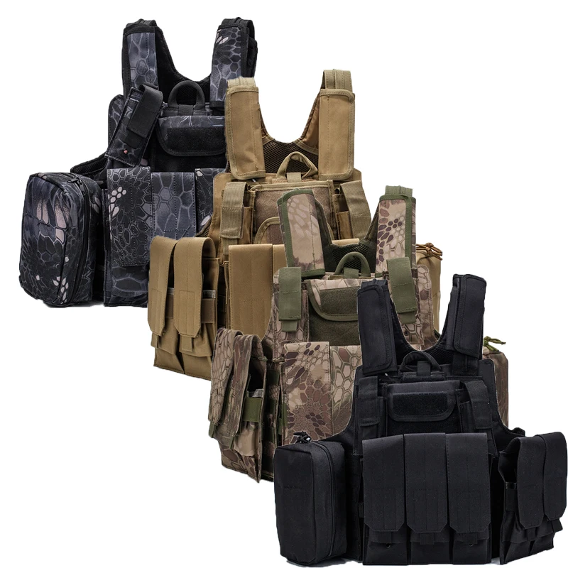 

Tactical Vest CS Wargame Airsoft Paintball MOLLE CIRAS Combat Vest CIRAS Tactical Vest With Triple Magazine Pouch Accessories