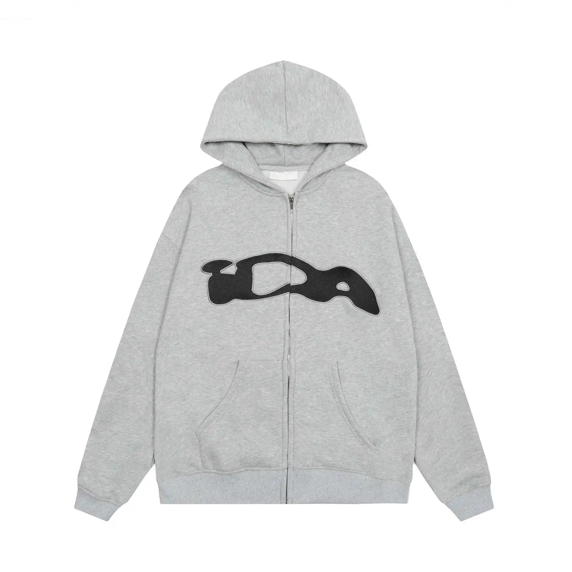 جديد النمط الأمريكي العصرية العلامة التجارية Ida Sply البريدي هوديي شعار مطرز نحى زيبر للجنسين البلوز ربيع الخريف لباس غير رسمي #3