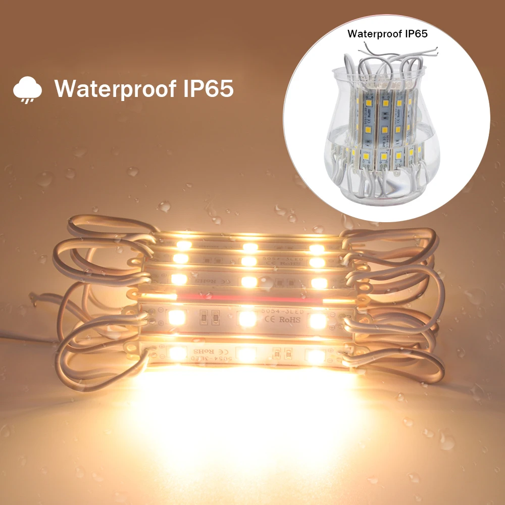 12V LED SMD 5054 Module Led String Rigid Light Super Bright 20pcsx3LED Waterproof Light Box Lighting Lamp Sign Decor 6 Colors
