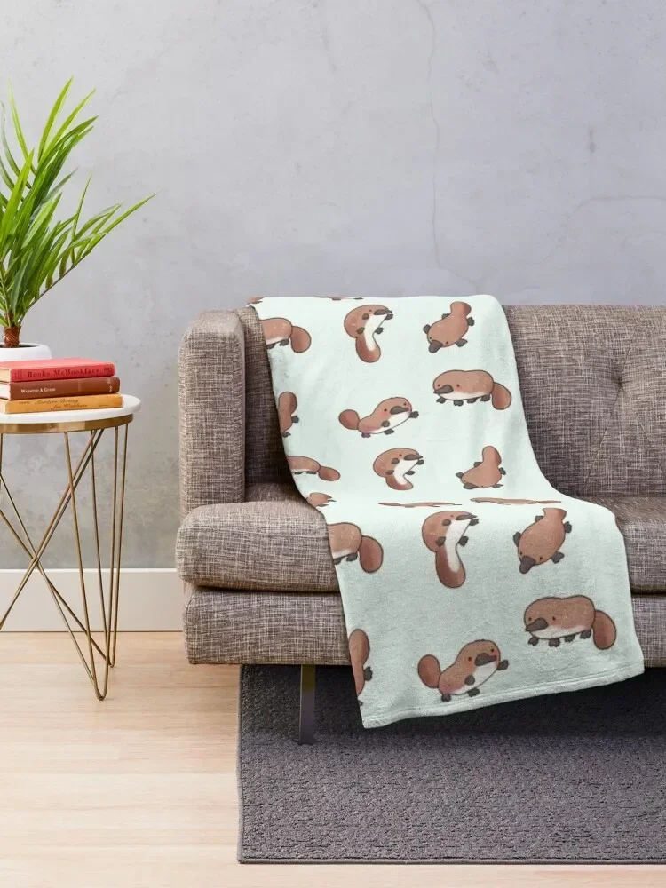 Cute platypus pack Throw Blanket Decorative Sofas Blankets For Baby Blankets