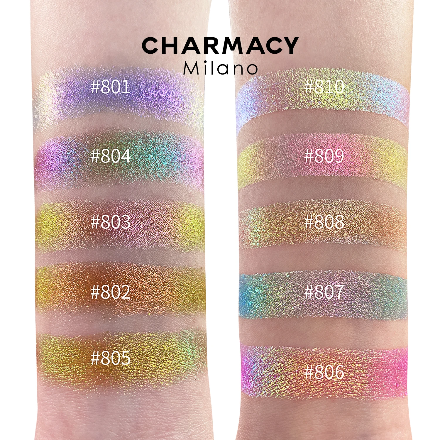 CHARMACY 2022 New Multichrome Single Eye Shadow High Quality Duo Chrome Eyeshadow Glitter Eye Makeup Cosmetics Wholesale