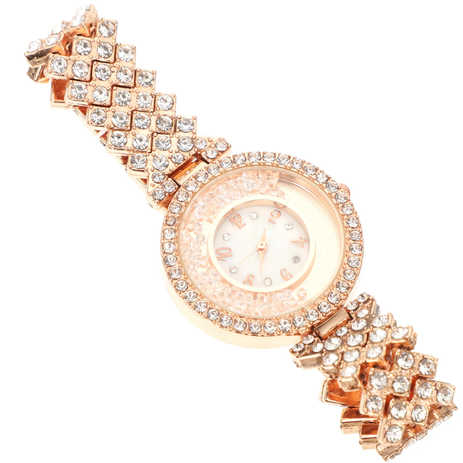 

Stylish Rhinestone Women Watch High Grade Movement Comfortable Strap Decorative Wristwatch Elegant Ladies Timepiece