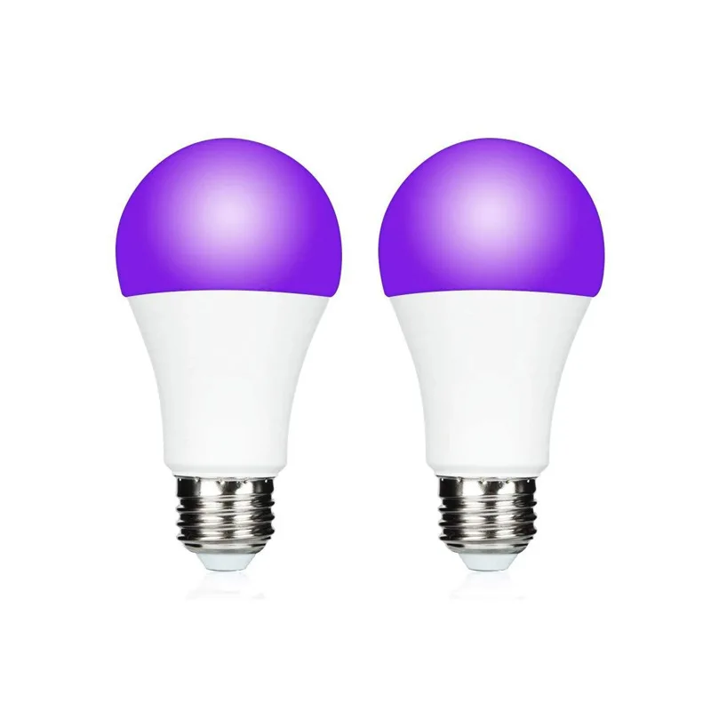 

Led Purple Light Uv Bulb Haunted House Party Atmosphere Lamp E27 Plastic Wrapped Aluminum Purple Lamp 1 Piece