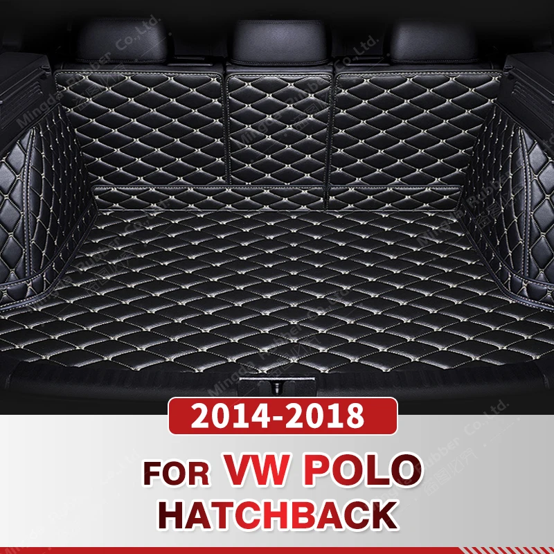 

Full Coverage Trunk Mat For VOLKSWAGEN Polo Hatchback 2014-2018 17 16 15 Car Boot Cover Pad Interior Protector Accessories