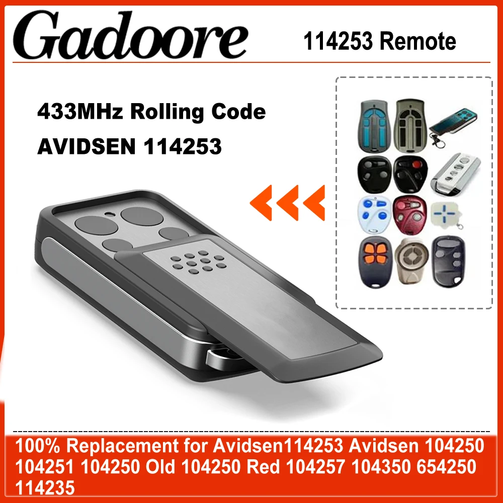 Gadoore Avidsen 114253 Garage Door Remote Compatible with 433Mhz Avidsen 114253 104257 104251 Extel Thomson Garage Control