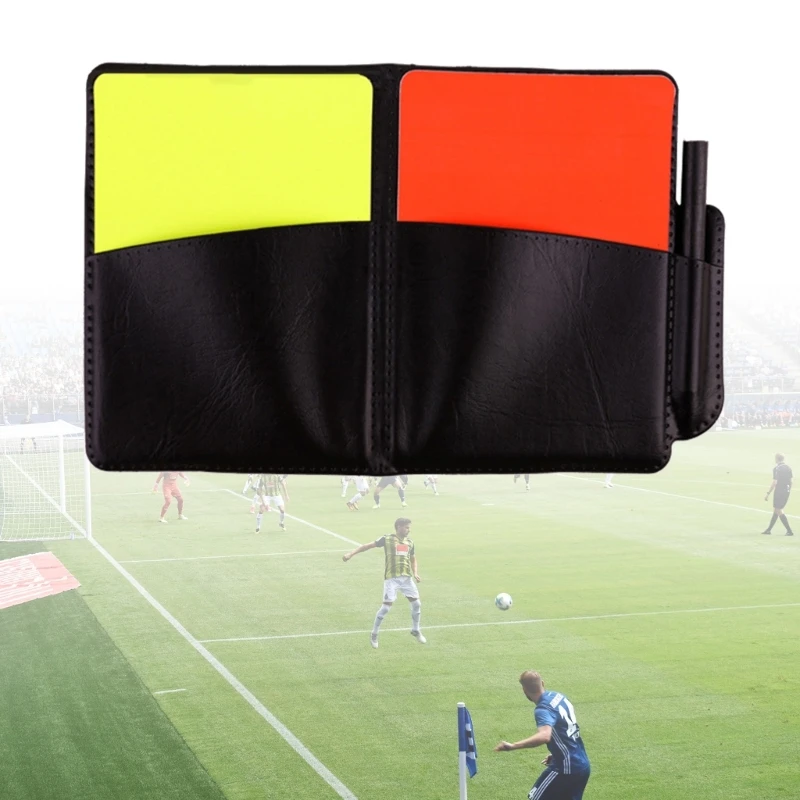 Sports Referee Penalty Cards for Soccer Sport Football Game Referee Card PVC Football Referee Card, Redness Yellow Cards