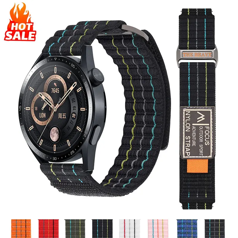 

Sports Trail Band for Samsung Galaxy Watch 7 6 4 Classic 5 pro 3 active 2 gear S3 20mm 22mm Nylon Strap Huawei Watch gt 5 4 3 2