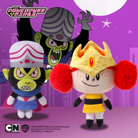 New 25cm Soft and Cuddly Stuffed Dolls of The Powerpuff Girls Movie Villains Princess Morbucks and Mojo Jojo