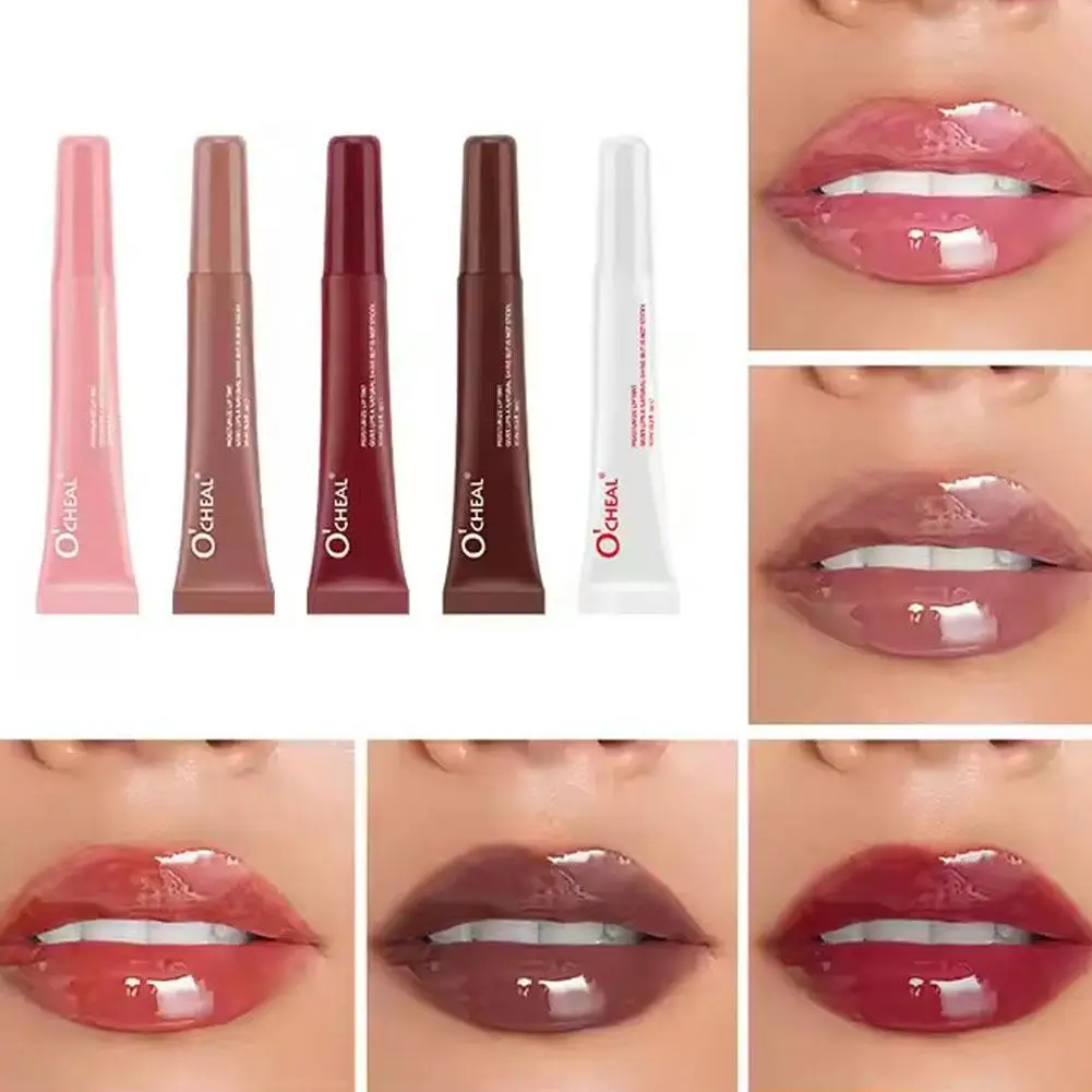 Bálsamo labial hidratante de verano, bálsamo labial de 5 colores, suavizante de líneas de labios, hidratante nutritivo duradero, cuidado diario de maquillaje para mujeres