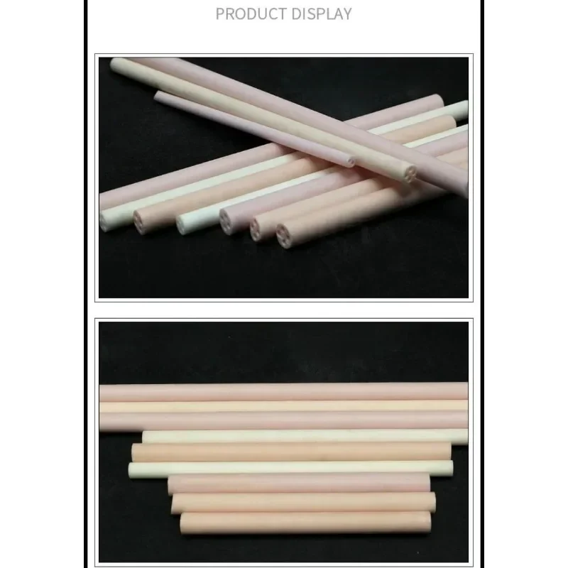 95 Alumina Ceramic High-Purity Four Hole Corundum Tube Thermocouple Core Porous Insulation Tube 1 Meter Long