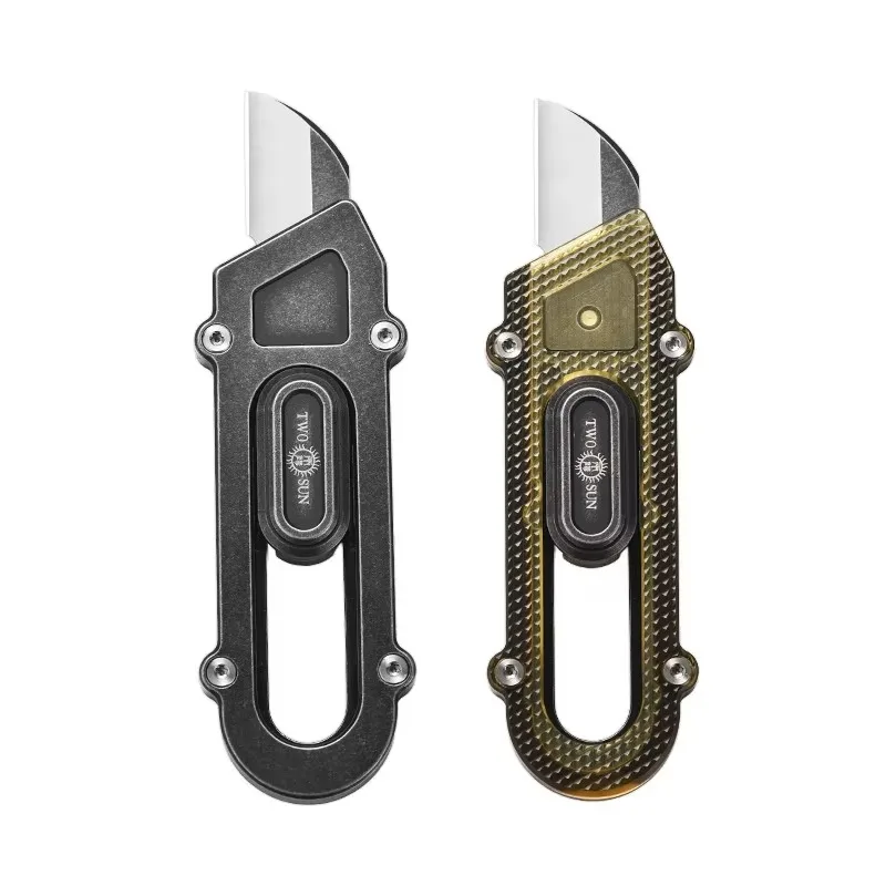 PioneerEDC Titanium Alloy Utility Knife Handmade Premium Craft Unboxing Cutter Portable EDC Practical DIY Cutting Tool