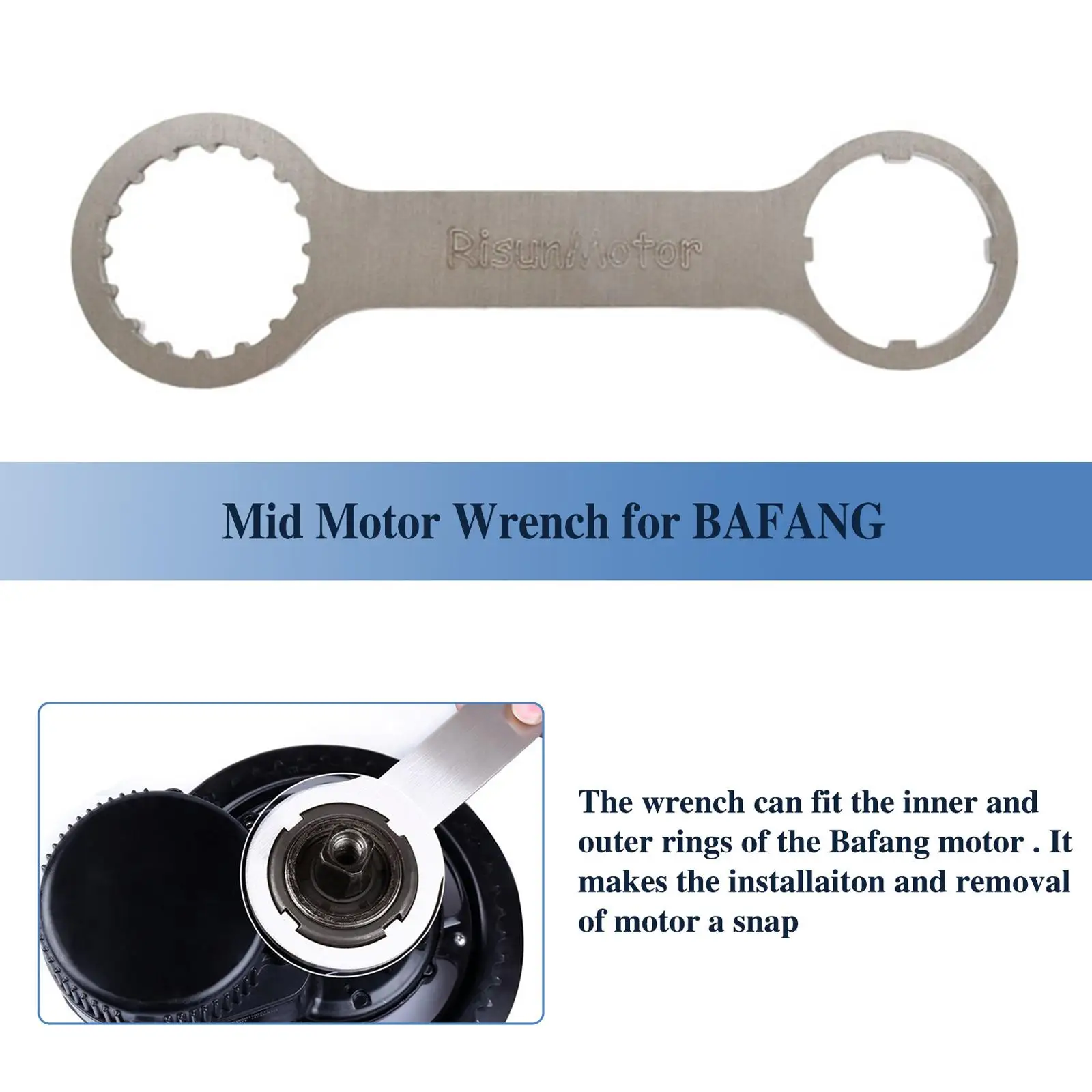 

Electric Bycicle Wrench BBS01 BBS02 BBSHD Install Tool For Bafang Mid Motor E-Bike Kit Bottom Bracket Spanner T9E5