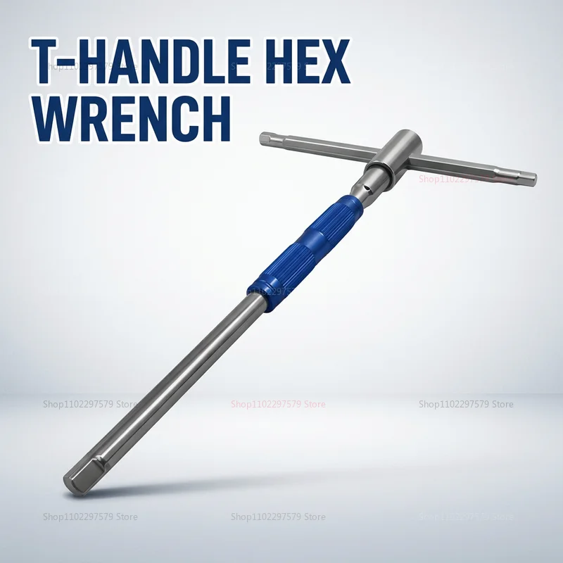 T Handle Extension Rod Hex Allen Wrench for Key Spanner Universal T-TypeSocket Repair Sleeve Wrench Automotive Garage Tool