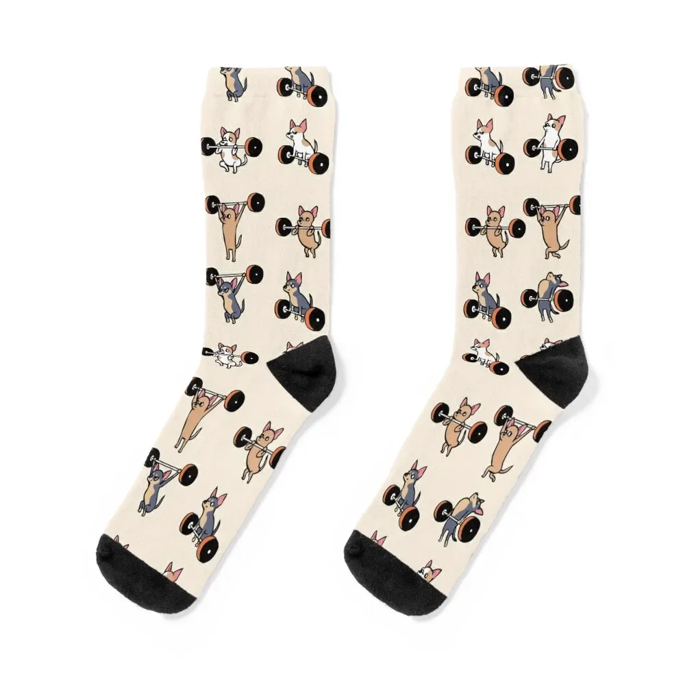 

Lifting Chihuahua Socks Thermal man winter soccer anti-slip Running Socks For Man Women's