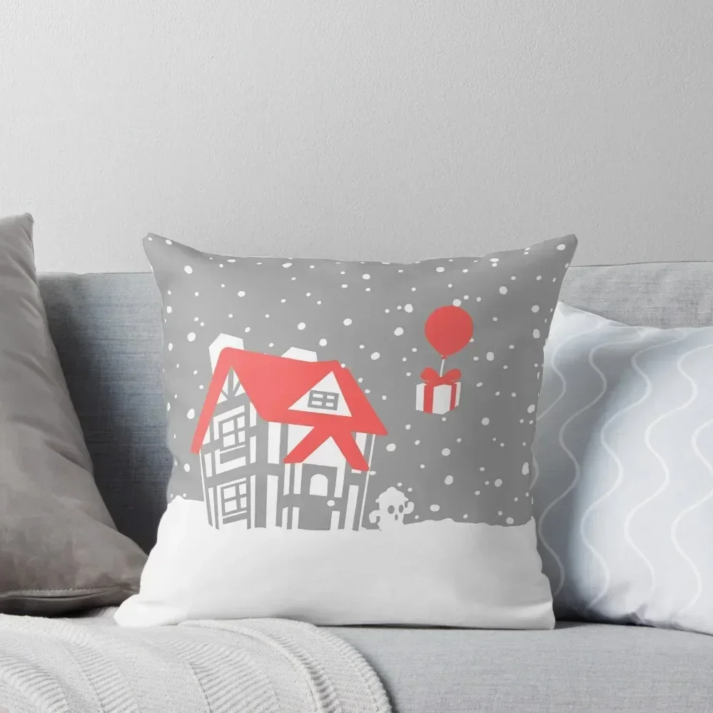 

Snowy Crossing Throw Pillow Luxury Pillow Case Cushion Cover For Sofa Pillows Aesthetic pillows decor home pillow