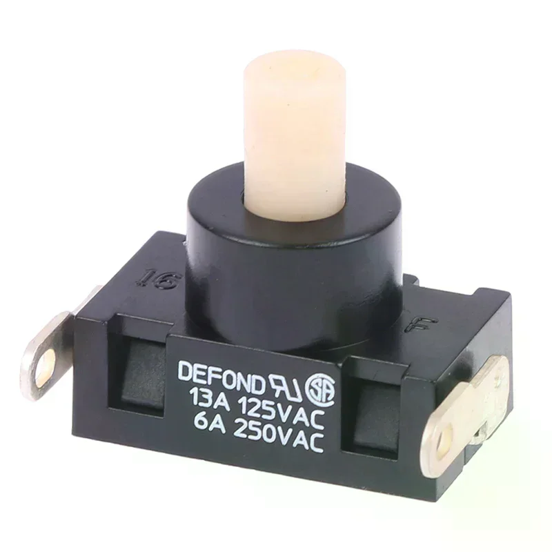 DPC-1114 Self-Locking Power Button Switch For High Power Vacuum Cleaner Parts, 250VAC 6A Switch For Appliance