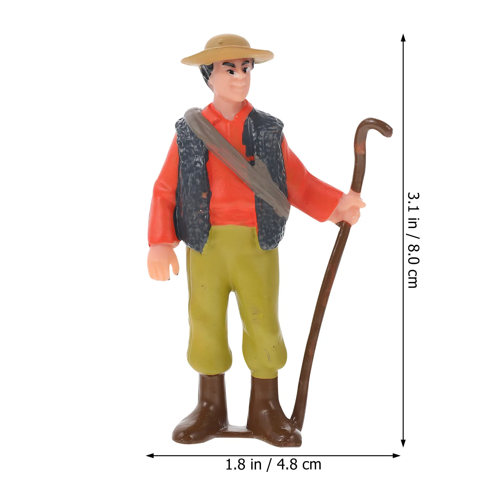 Farm Worker Figures 4 Piece Miniature Figurine Set for Home Yard Landscape Micro Scene Educational Decor
