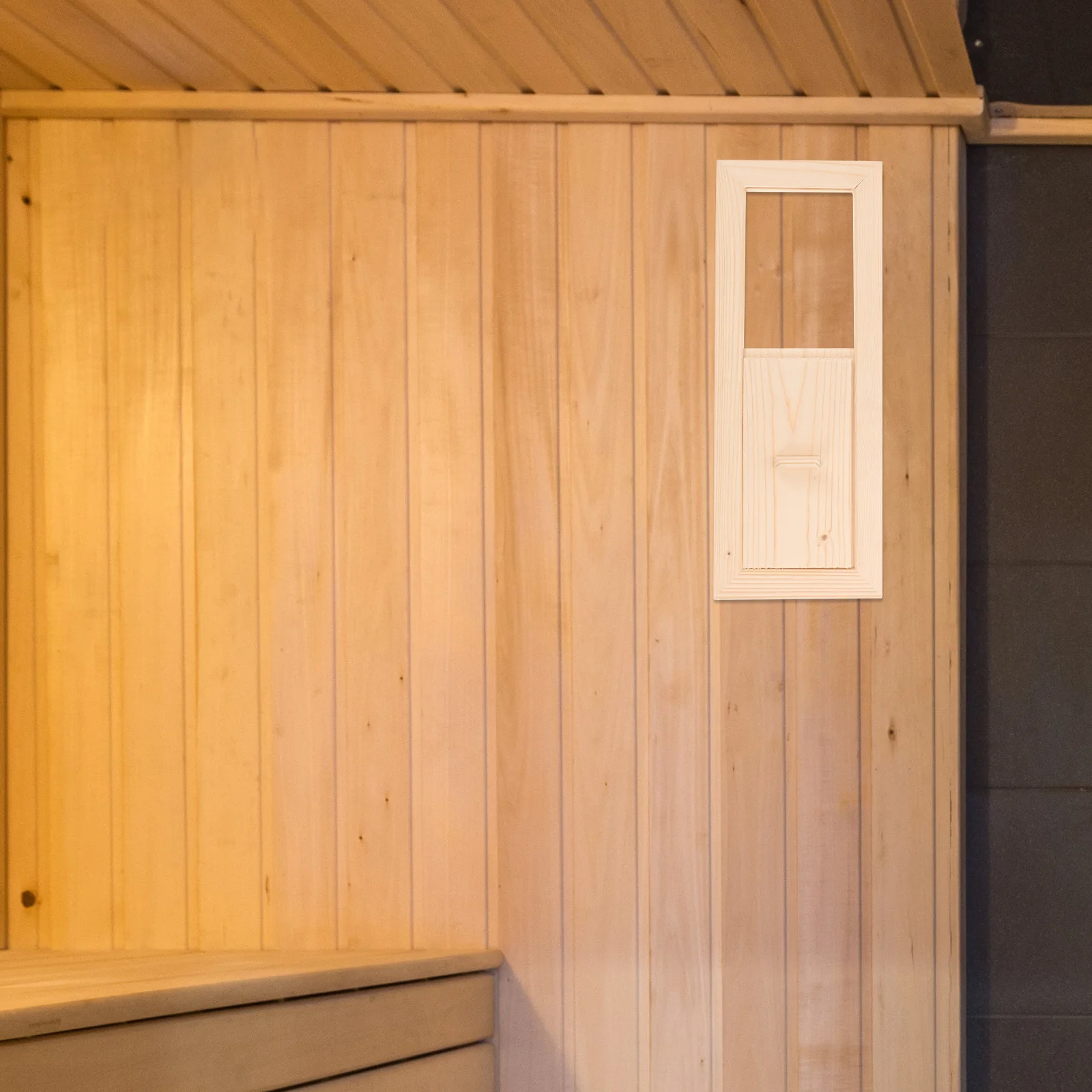 

Ventilation Wooden Air Inlet Sauna Room Window Conditioning Open and Close Panel