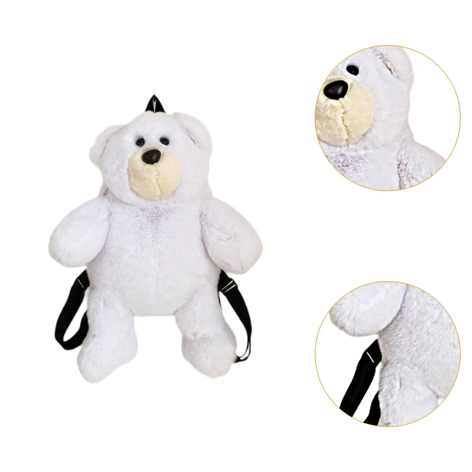 Plush Bear Backpack Fashion Cute Travel Backpack with Adjustable Strap Daypack Bookbag for Student Teens Adults Women College