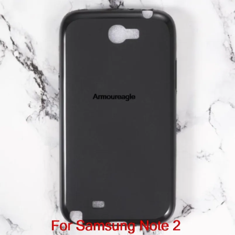 Para samsung galaxy note 2 n7100 gel pudim silicone telefone escudo protetor traseiro para note2 macio tpu caso guarda protetor coque
