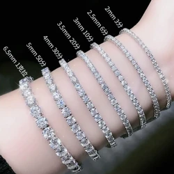 Lab Grown Diamond CVD HPHT tennis bracelet 3mm 14K white gold 18cm