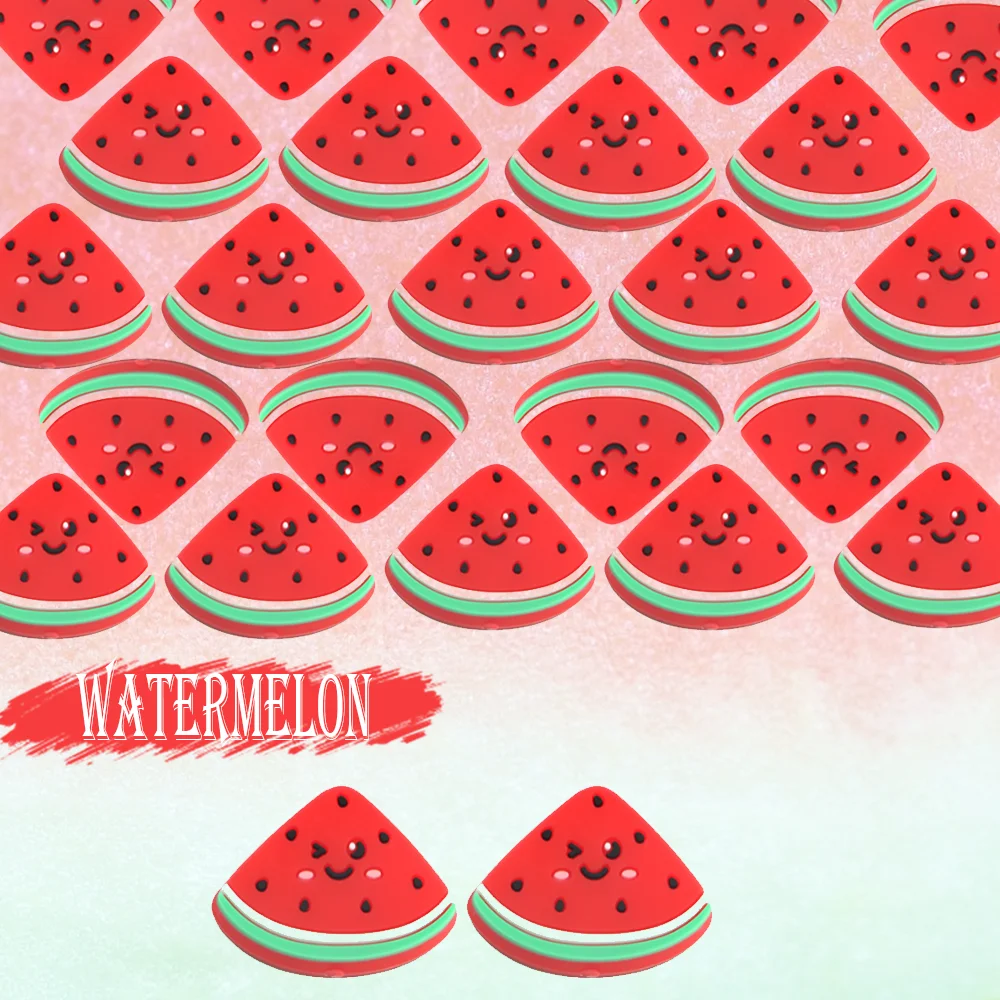 

4 шт., мини-фруктовые силиконовые бусины оптом для изготовления ювелирных изделий, браслетов, ювелирные аксессуары «сделай сам»