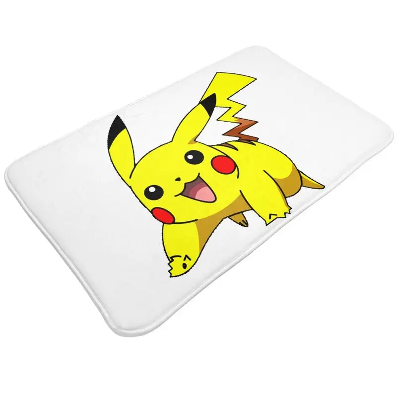 Custom Cartoon Animation Pokemon Pikachu Front Floor Door Entrance Mats Indoor Bath Kitchen Doormat Garden Carpet Rug