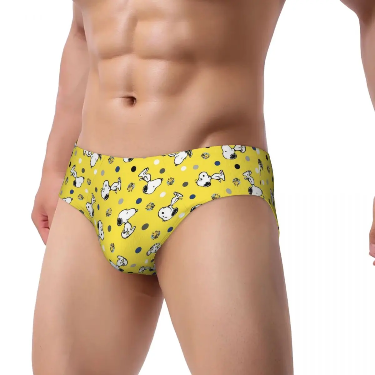 Custom Men S-Snoopys Anime Pattern Men Brief Panties Male Comfort Underwear Underpants