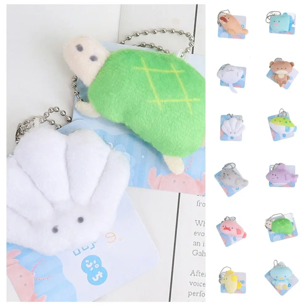 Ray Cartoon Aquarium Plushies Pendant Plush Stuffed Penguin Fish Plush Keyring Shark Tortoise Backpack Decor