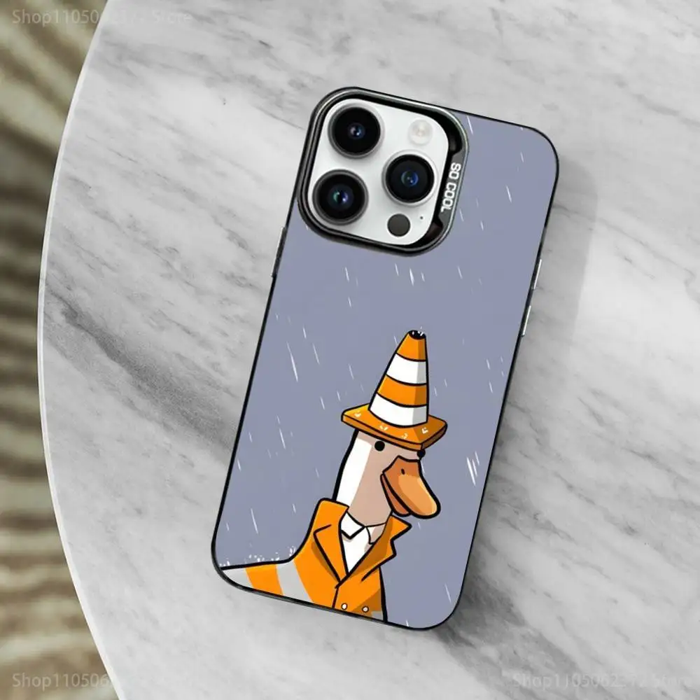 Jogo g-gooses d-duck capa de telefone quente para iphone 11,12,13,16,14,15, mini, pro,xs, max preto fosco capa à prova de choque