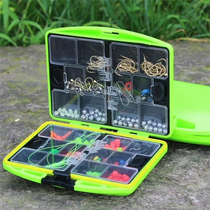 24 Compartments Fishing Tackle Box Full Loaded Hook Spoon Water-Resistant  Fishing Accessories Sinker Fishing Box