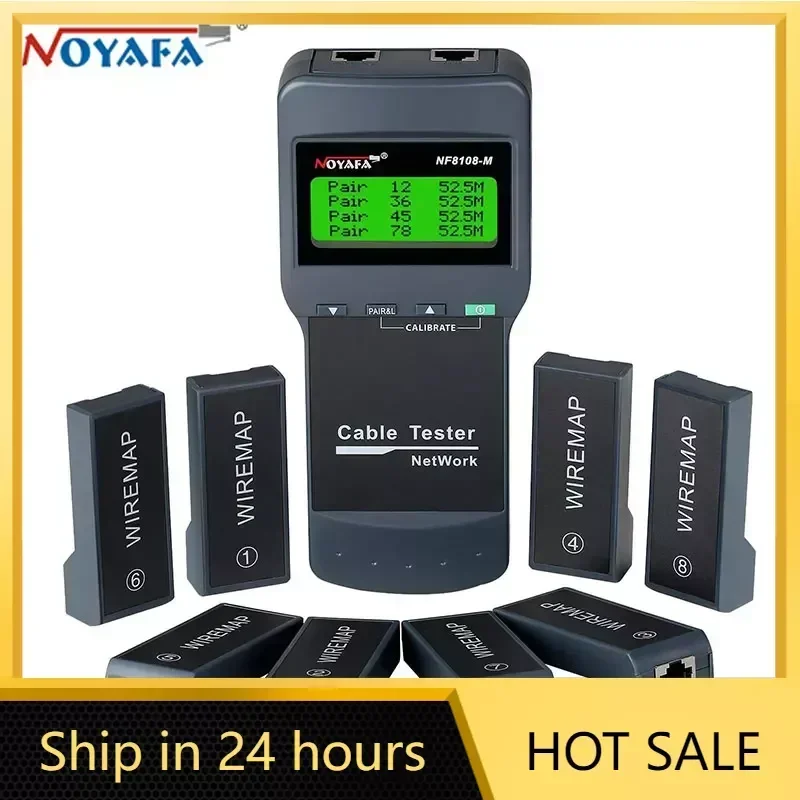 NOYAFA NF-8108M Network Cable Tester RJ45 Tester For Cat5 Cat6 Locate The Breakage Point Continuity Checking With 8 Remote Units