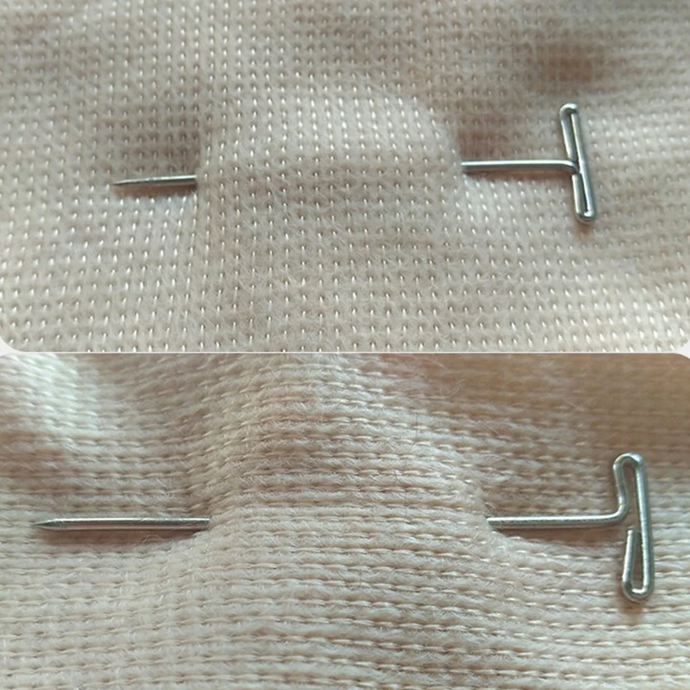 

100Pcs Nickel-Plated Steel T Pins 53Mm Wide Head Plastic Box for Styling Knitting Blocking Crafting Accessories