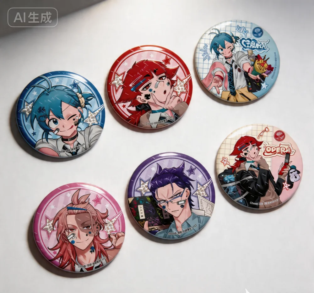 

Welcome to Demon School! Iruma-kun Mafia AU Asmodeus Favote Acrylic Can Badge Figure Keychain backpack pendant Collection Gift